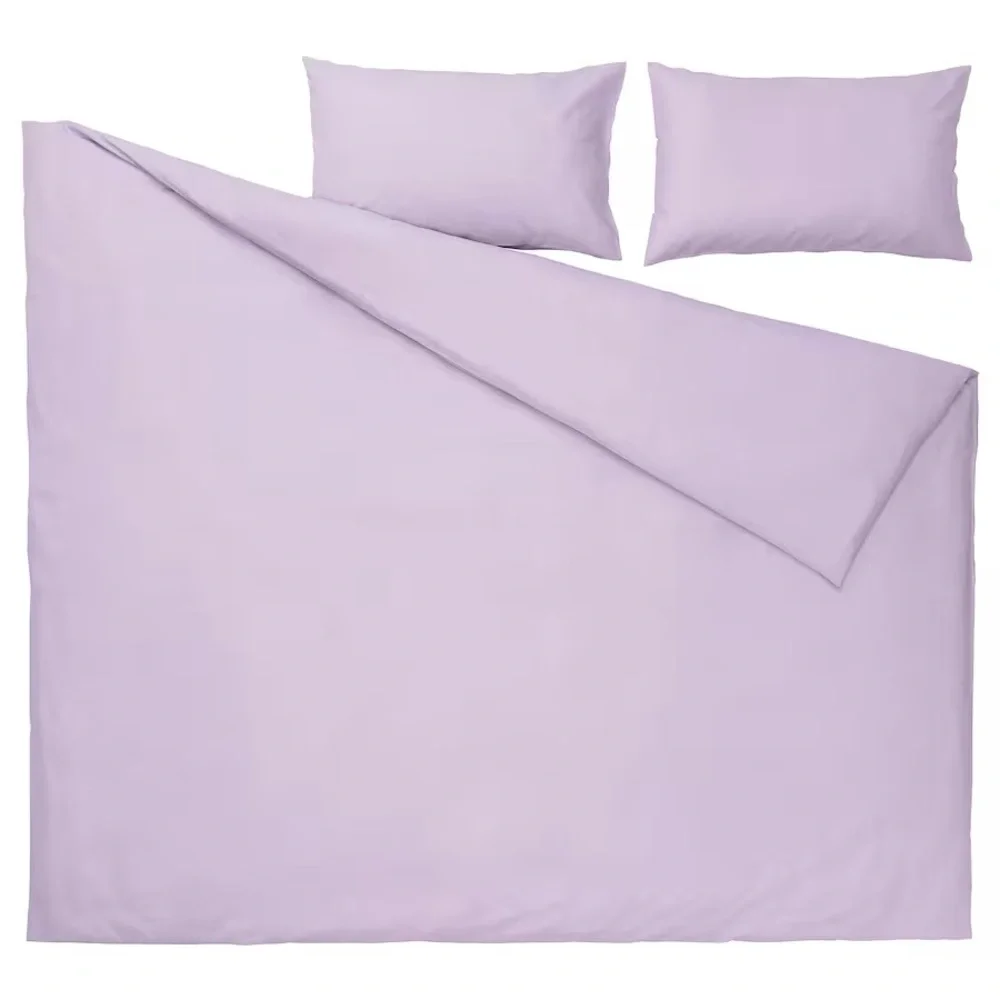 IKEA NATTSVÄRMARE Duvet cover and pillowcase(s), lilac, King NEW